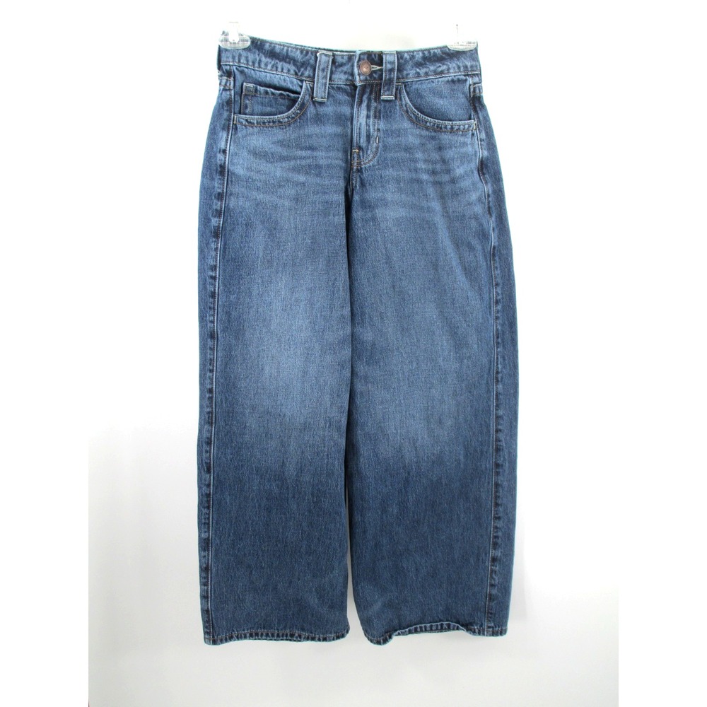 Hollister Super Baggy Jeans Womens 23R Blue Denim Low Rise Wide Leg 000R